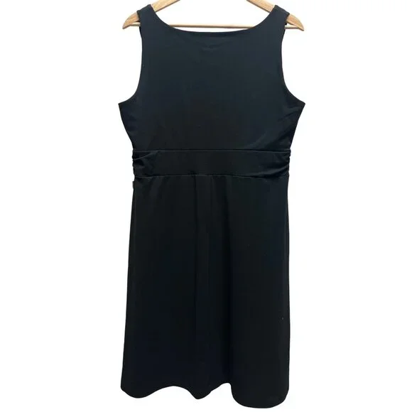 Eddie Bauer Black Aster Comfortable Crossover Dress - Picture 7 of 8